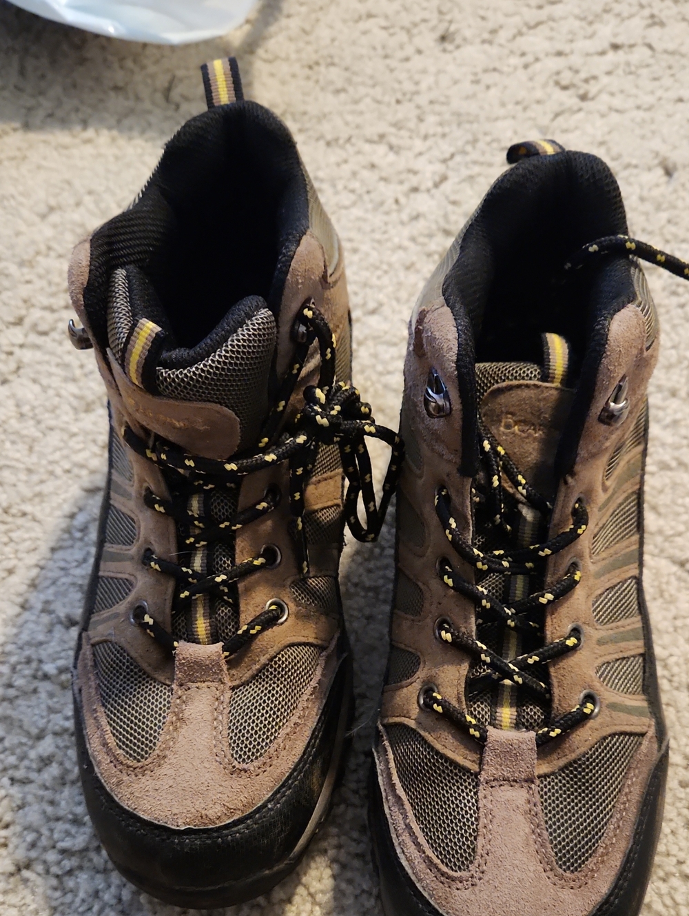 BearPaw Brown and Black Men's Trail Boots